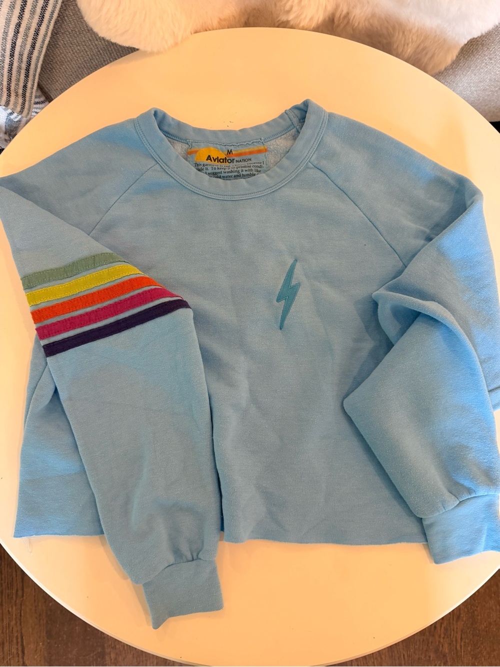 Aviator Nation Light Blue Medium Crewneck